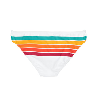 Women's Vintage 70s Stripe Side Tie Bikini Bottoms Swimsuit Bottoms Berry Jane