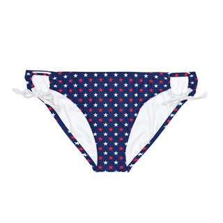 Patriotic Stars July 4th Side Tie Bikini Bottoms Swimsuit Bottoms Berry Jane