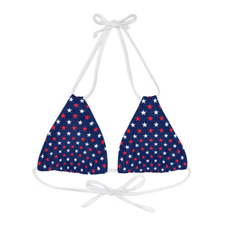Patriotic Stars July 4th Triangle Bikini Top Swimsuit Tops Berry Jane