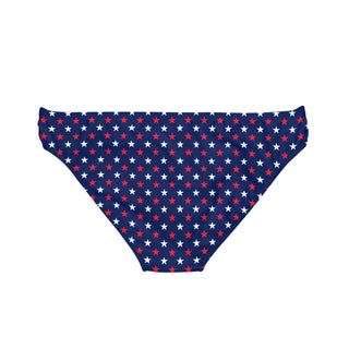 Patriotic Stars July 4th Side Tie Bikini Bottoms Swimsuit Bottoms Berry Jane