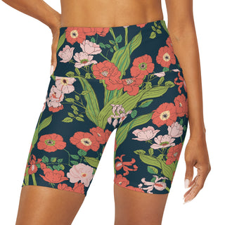 Women's Swim 7" Jammers Long Swim Shorts - Seychelles Floral swim shorts Berry Jane