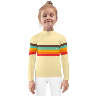 Kids UPF 50 Swim Shirt, 70s Vintage Style Stripe Rash Guard Kids Rash Guards & Swim Shirts Berry Jane™