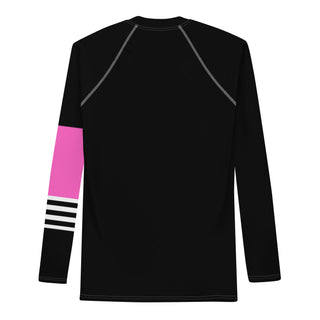 Plus Size Long Sleeve Rashguard UPF 50 - Black Pink Rash Guards & Swim Shirts Berry Jane™