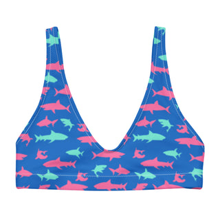 Women's Shark Print Recycled Bralette Bikini Top Swimsuit Tops Berry Jane™