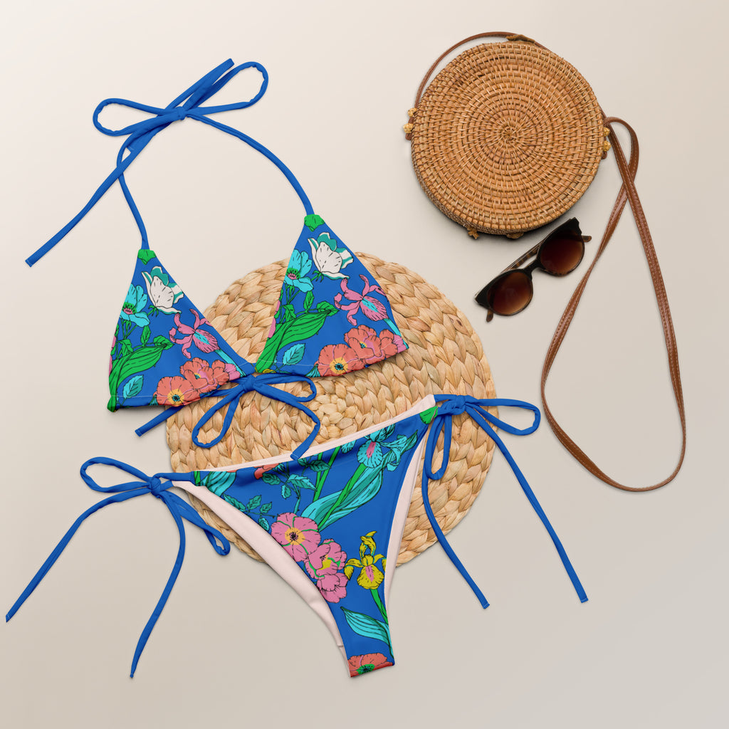 Recycled String Bikini, @ Play, Blue