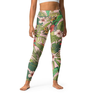 UPF 50 Vintage Tropical Floral Swim Leggings, SUP Paddle Board Surf Swim leggings Berry Jane™