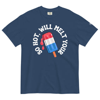 July 4th 'So Hot Melt Your Popsicle' Garment-dyed Graphic T-Shirt T-Shirts Berry Jane™