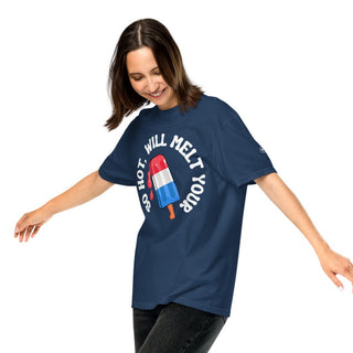 Melt your popsicle, July 4th red white blue graphic tee t-shirt