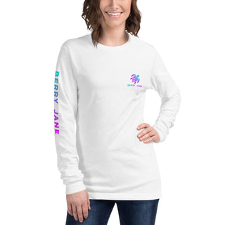 Women's Cotton Sea Turtle Bright Ombre Long Sleeve Tee, Fishing Long Sleeve T-Shirts Berry Jane™