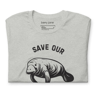 Save the Manatee T-Shirt, Cute Floaty Potato Manatee Conservation Tee Shirt Shirts & Tops Berry Jane™