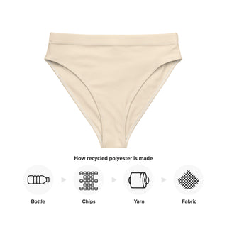 Skin Tone Recycled High-Waist Cheeky Swim Bikini Bottom - Latte Cream Skin Tone Swimwear Berry Jane™