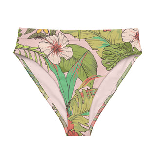 Vintage Tropical Floral Recycled High-Cut, High Waist Cheeky Fit Bikini Bottom Swimwear Berry Jane™