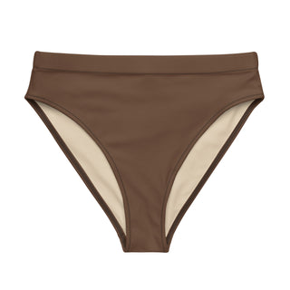 Eco-Recycled High-Waisted Cheeky Bikini Bottom, Brown Swimsuit Bottoms Berry Jane™