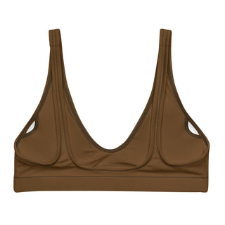 Skin Tone Recycled Fabric Bralette Swim Bikini Top - Cocoa Brown Skin Tone Swimwear Berry Jane™