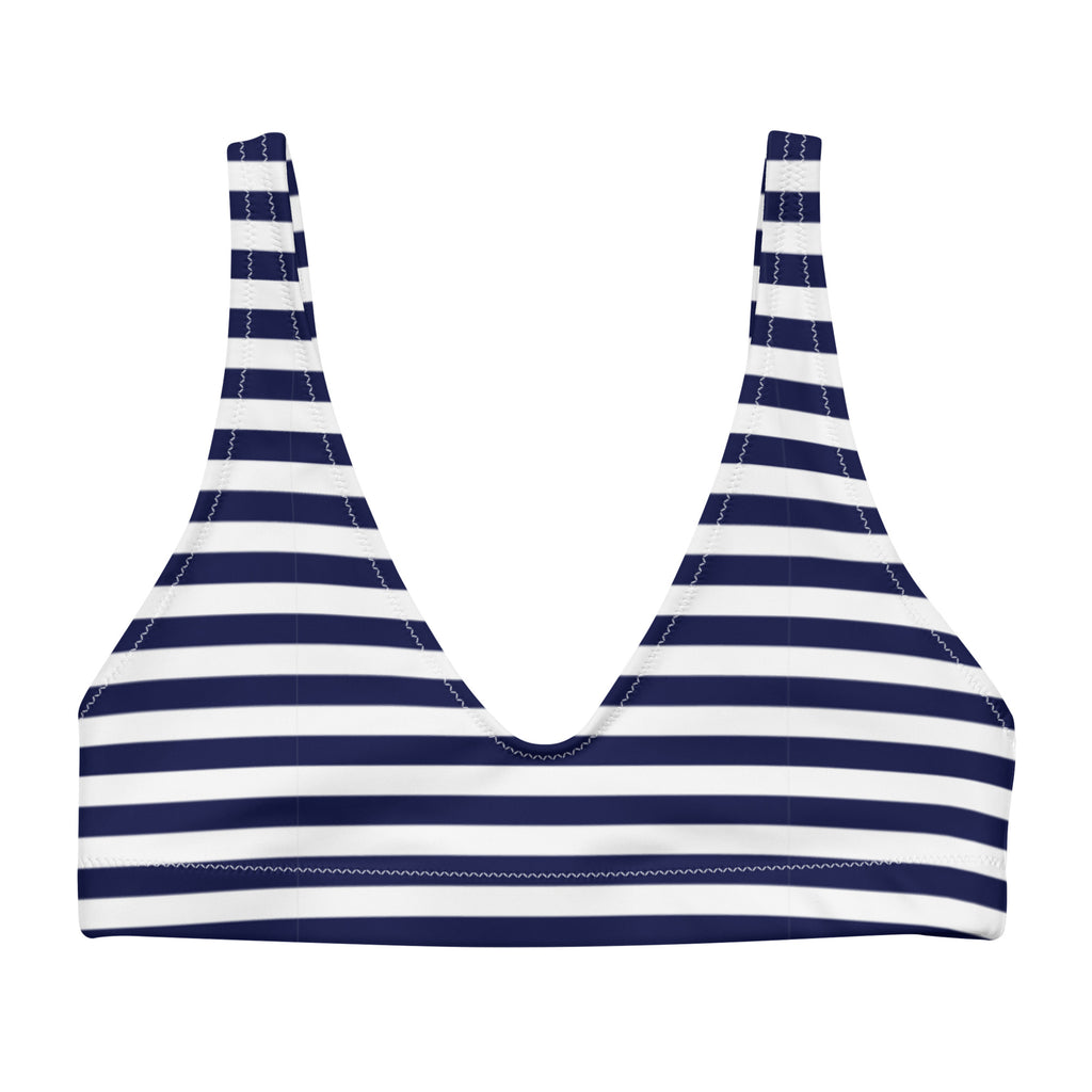 Navy Blue Nautical Stripe Bralette Bikini Top – Berry Jane™