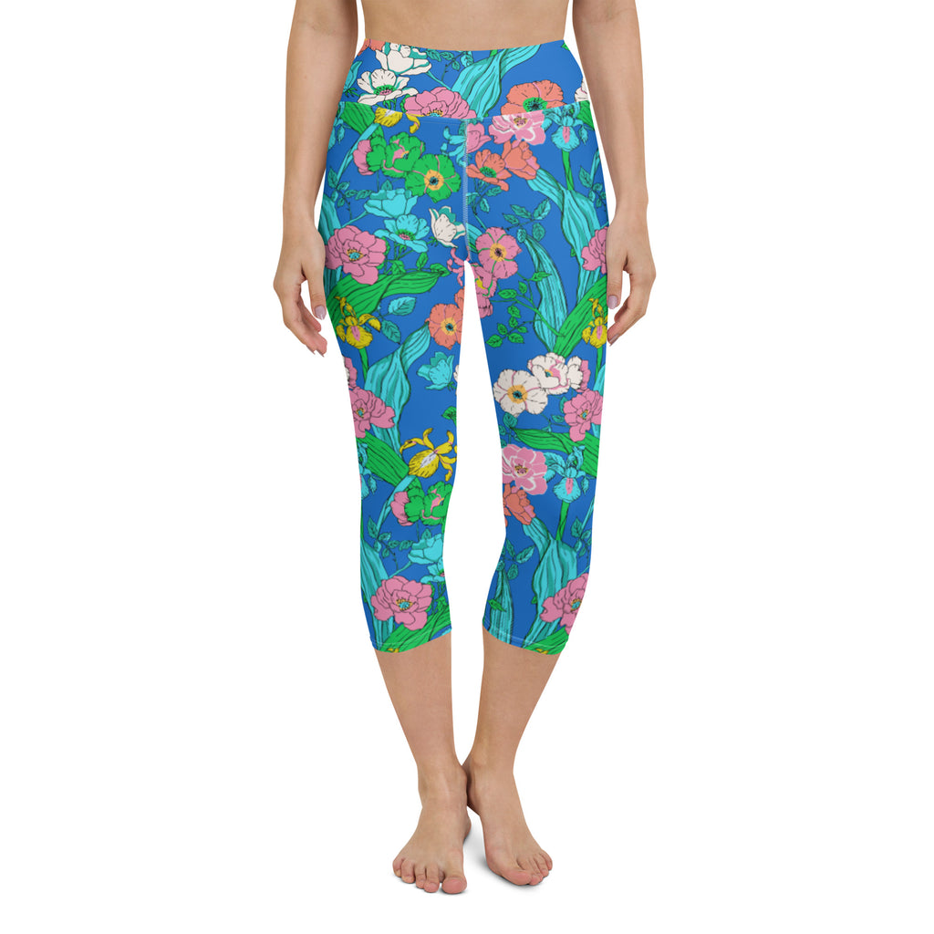 Jellyfish Ellie Blue Performance Yoga Capri Leggings - Women - Pineapple  Clothing