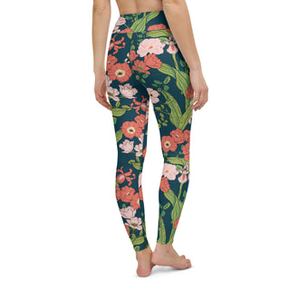 Women's Surf, Paddle board Swim Leggings UPF 50 - Seychelles Floral Swim leggings Berry Jane™