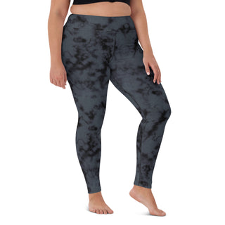 High Waist Butter Soft Yoga Legging - Black Marble Dye Yoga Leggings Berry Jane™