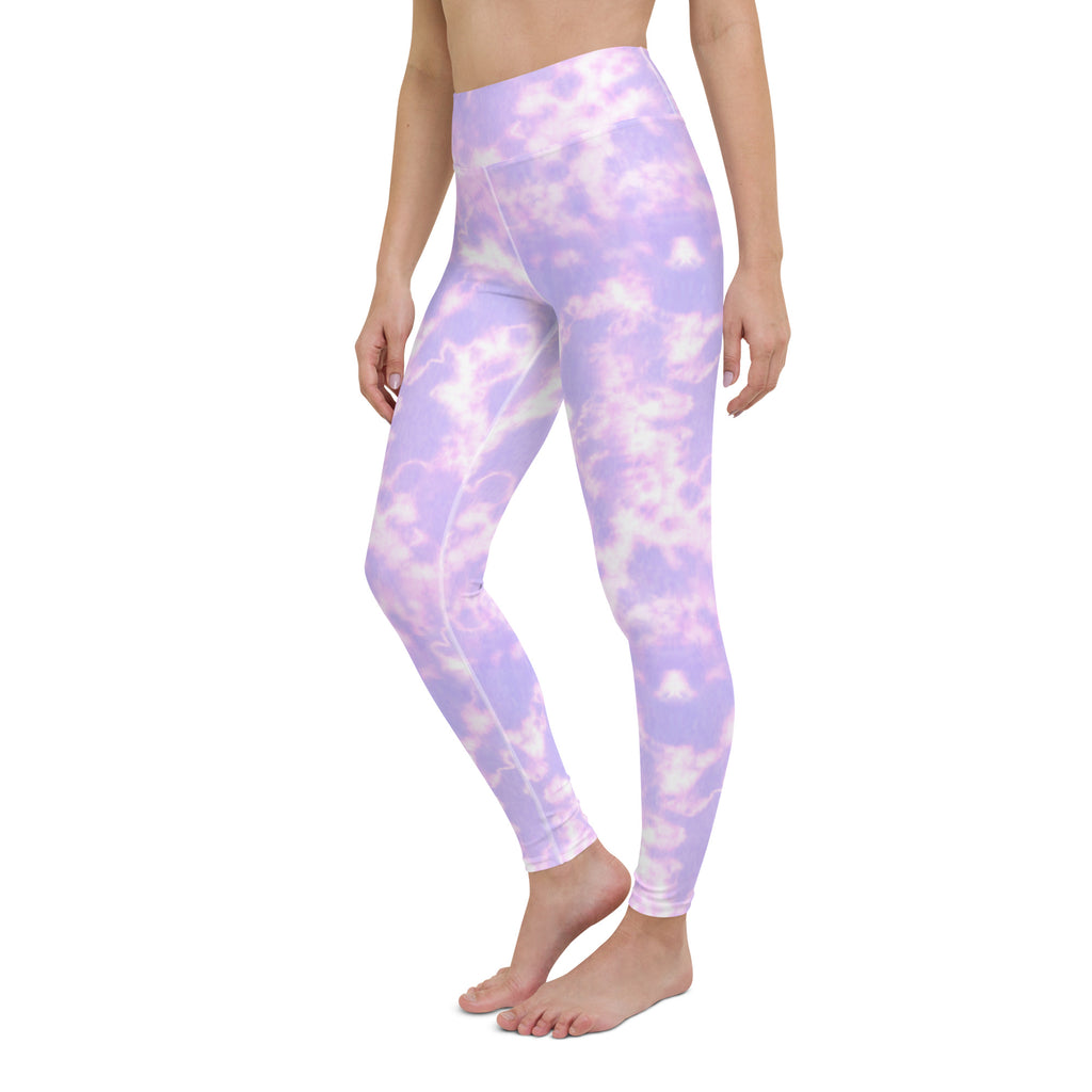 High Waist Marble Dye Yoga Leggings - Lavender – Berry Jane™