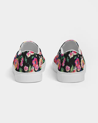 Bright Floral Blooms Print Women's Slip-On Canvas Shoes Women's Shoes Berry Jane™