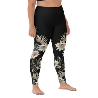 Plus Size Swim Leggings Paddleboard, Surf 2XL-6XL - Hawaiian Lily Swim leggings Berry Jane™