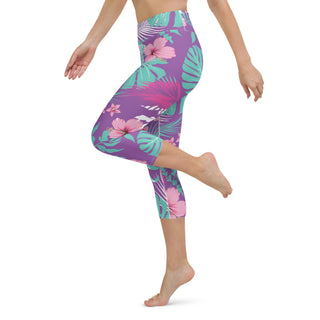 Hawaiian Floral Purple Turquoise