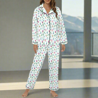 Ski Bums Satin 2 Pc Pajamas