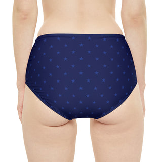 July 4th Blue Stars Mid-Rise Bikini Bottoms Swimsuit Bottoms Berry Jane