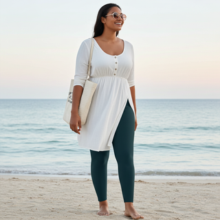 Women's 7/8 Length Plus Size Swim Leggings w/Pockets, UPF50+ Swim leggings Berry Jane™