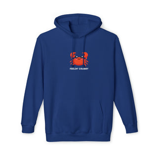 Feeling Crabby Beach Hoodie Sweatshirt, Royal Blue - Made in USA Hoodie Berry Jane