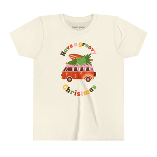 Girls Groovy Christmas 70s Retro Style Graphic T-Shirt Kids T-Shirts Berry Jane