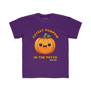 Kids 'Cutest Pumpkin in the Patch' Fall Halloween T-Shirt, 100% Cotton Kids T-Shirts Berry Jane