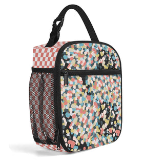 Kids Insulated School Lunch Bag Lunch Box for School, Multi Dots Lunch Bag Berry Jane