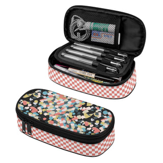 Large Capacity 3-Layer Pencil Pen Case, Multi-Dots Pencil Case Berry Jane