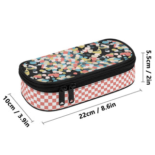 Large Capacity 3-Layer Pencil Pen Case, Multi-Dots Pencil Case Berry Jane