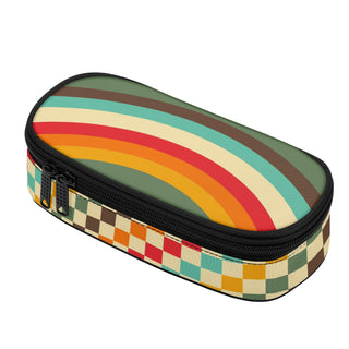 Vintage 70s Rainbow Large Capacity 3-Layer Pencil Pen Case Pencil Case Berry Jane