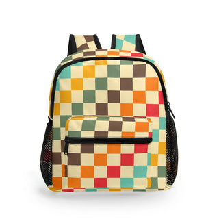 checkered backpack mini 11" Small Backpack, 70s Vintage Retro Checker – Berry Jane™