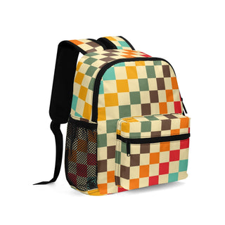 checker mini backpack 11" Small Backpack, 70s Vintage Retro Checker – Berry Jane™