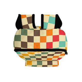 Kids 11" Small Backpack, 70s Vintage Retro Checker Backpacks Berry Jane