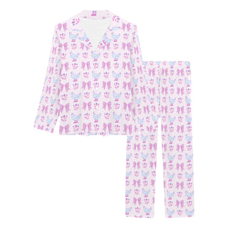 Women's Cute Pastel Chickens Jersey Knit Pajama Pants Set, Pink Women's Pajama Sets Berry Jane™