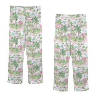 Women's Island Beach Style Silky Pajama Pants Set Women's Pajama Sets Berry Jane™