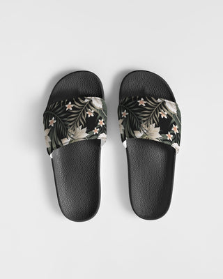 Women's Beach Slides Sandals - Black Hawaiian Lily Women's Shoes Berry Jane™