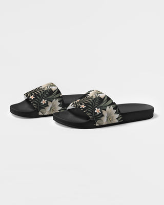 Women's Beach Slides Sandals - Black Hawaiian Lily Women's Shoes Berry Jane™