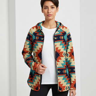 Women’s Southwestern Fleece Hoodie Shacket – Cozy Western Style Women's Jackets Berry Jane™