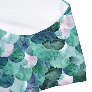 Girls Two Piece Swimsuit, Sea Glass Green Mermaid Scales Girls Swimwear Berry Jane