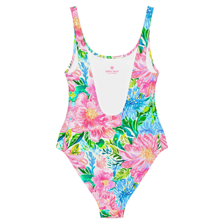 Women's One-Piece Swimsuit, Preppy Spring Floral Mix Swimwear Berry Jane™