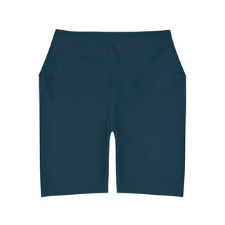7" High Waisted Long Swim Shorts, Seychelles Floral Blue swim shorts Berry Jane