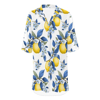 Women's Amalfi Lemons Swimsuit Shirtdress Cover-up Swimsuit Cover up Berry Jane™