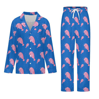 Women's Classic Pajama Set, Manatees Pajama Sets Berry Jane