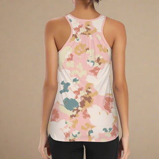 Peach Camo Sports Tank Top with Built-In Shelf Bra Activewear Tops Berry Jane™